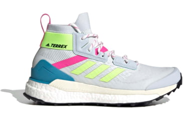 Image of Adidas Terrex Free Hiker Primeblue Shoes - Women's, Halo Blue/Hi-Res Yellow/Screaming Pink, 7.5, FY7336-454-7.5