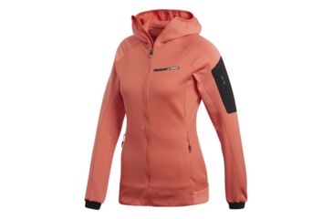 Image of Adidas Terrex Stockhorn Women's Fleece Hoodie, Trace Scarlet, Large, CG2412-L