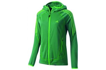 Image of Adidas Terrex Swift Cocona Hoodie Jacket - Women's-Blaze Green-X-Small