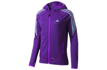 Image of Adidas Terrex Swift Light Hoodie Soft Shell - Women's-Vivid Pink-X-Small