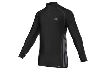 Image of Adidas Terrex Swift Long Sleeve Half Zip - Men's-Black-Small