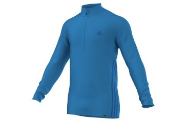 Image of Adidas Terrex Swift Long Sleeve Half Zip - Men's-Solar Blue-Small
