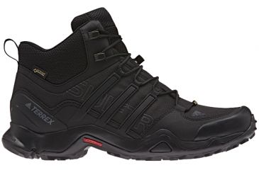 Image of Adidas Terrex Swift R Mid GTX Hiking Boot - Men's-Blk/Blk/Dk Grey-Medium-9