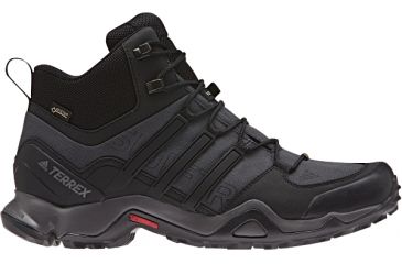 Image of Adidas Terrex Swift R Mid GTX Hiking Boot - Men's-Dk Grey/Blk/Granite-Medium-8.5