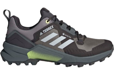 Image of Adidas Terrex Swift R3 GTX Shoes - Women's, Grey Three/Halo Silver/Hi-Res Yellow, 10, FW2781-036-10