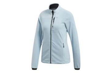 Image of Adidas Terrex Tivid Women's Fleece Jacket, Ash Grey, Large, CF9865-L