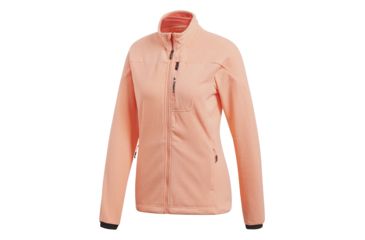 Image of Adidas Terrex Tivid Women's Fleece Jacket, Chalk Coral, Large, CG2418-L