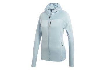 Image of Adidas Terrex Tracerocker Women's Hooded Fleece Jacket, Ash Grey, Medium, CF9864-M