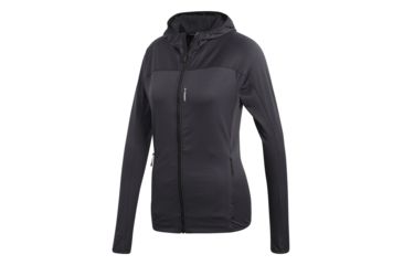 Image of Adidas Terrex Tracerocker Women's Hooded Fleece Jacket, Carbon, Large, CG2421-L
