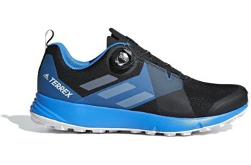 Image of Adidas Terrex Two Boa Trail Running Shoe - Men's, Black/Gray One/Bright Blue, 10, AC7903-10