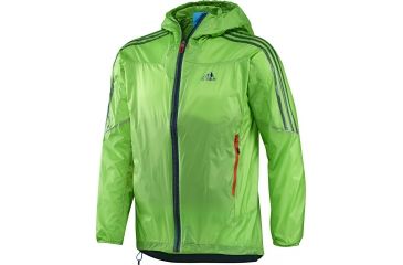Image of Adidas Terrex Wind Jacket - Men's-Intense Green-Small