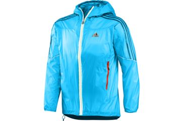 Image of Adidas Terrex Wind Jacket - Men's-Turquoise-Small