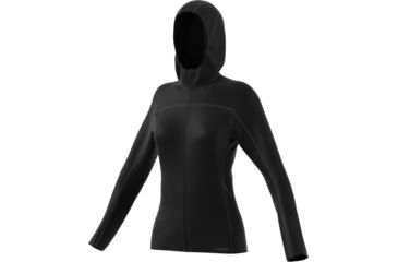 Image of Adidas Terrex Tracerocker Hooded Fleece Thermal Jacket - Women's, Black, DQ1517-DEMO