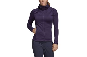 Image of Adidas Terrex Tracerocker Hooded Fleece Thermal Jacket - Women's, Legend Purple, DT4134-DEMO