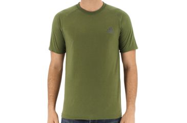 Image of Adidas Terrex Ultimate Short Sleeve Tee - Men's-Olive Cargo/Black-Small