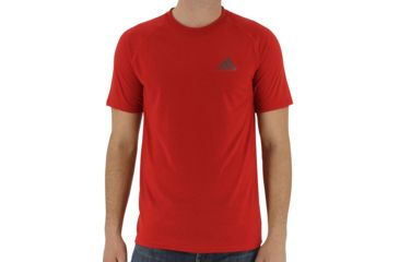 Image of Adidas Terrex Ultimate Short Sleeve Tee - Men's-Scarlet/DGH Solid Grey-Small