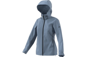 Image of Adidas Terrex Wandertag Rain Jackets - Women's, Raw Grey, CV7052-DEMO