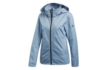 Image of Adidas Terrex Wandertag Rain Jacket - Women's, Raw Grey, Medium, CV7052-M-020