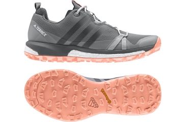 Image of Adidas Terrex Women's Terrex Agravic Trailrunning Shoes, Grey Three/Grey Four/Chalk Coral, 8.5 US, CQ1732-8.5