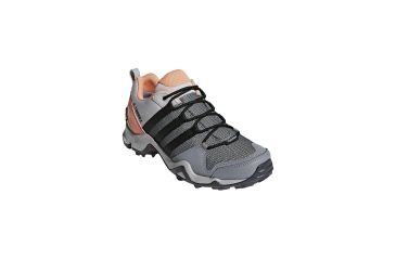 Image of Adidas Terrex Women's Terrex AX2 ClimaProof Hiking Shoes, Grey Two/Black/Chalk Coral, 5 US, CM7474-5