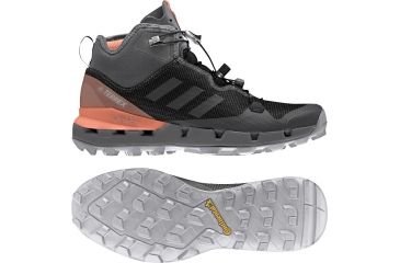 Image of Adidas Terrex Women's Terrex Fast Mid GTX-Surround Hiking Shoes, Black/Grey Five/Chalk Coral, 8.5 US, AH2250-8.5