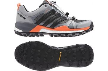 Image of Adidas Terrex Women's Terrex Skychaser GTX Trailrunning Shoes, Grey Two/Black/Hi-Res Orange, 5 US, CQ1745-5
