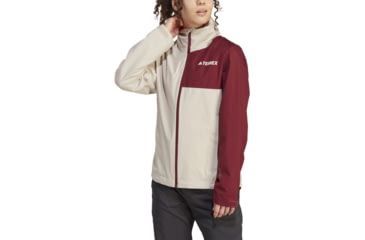 Image of Adidas Terrex Multi Rain Rdy Two-Layer Rain Jacket - Womens, Wonder Beige/Shadow Red, Medium, IP3839-M