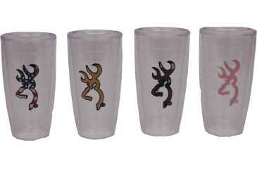 Image of AES Optics Browning Tumbler, 4 Pack- Pink, Gold, Camo, USA Buckmarks 98958