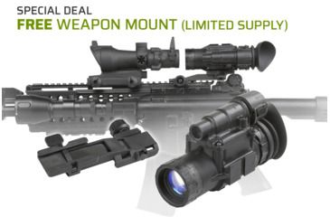Image of AGM Global Vision MUM-14A Multi-Purpose Night Vision Monocular, Mil-Spec, Gen 2+ Level 3, Black 11M14122353031