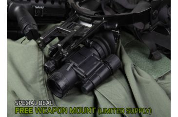 Image of AGM Global Vision MUM-14A Multi-Purpose Night Vision Monocular, Mil-Spec, Gen 2+ Level 3, Black 11M14122353031
