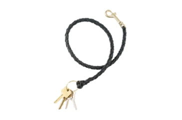 Image of Aker Leather Brass Hook &amp; Ring, Plain, Black, A699-BP-B