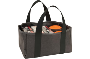 Image of Allen Competitor Premium Molded Lockable Range Bag, Internal Tote and Fold-Up Gun Mat, Heather Gray/Red, 16.6 in x 9 in x 11.8 in, 8325