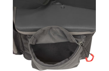 Image of Allen Competitor Premium Molded Lockable Range Bag, Internal Tote and Fold-Up Gun Mat, Heather Gray/Red, 16.6 in x 9 in x 11.8 in, 8325