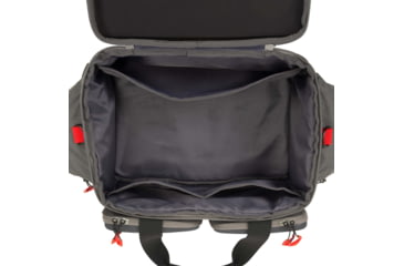 Image of Allen Competitor Premium Molded Lockable Range Bag, Internal Tote and Fold-Up Gun Mat, Heather Gray/Red, 16.6 in x 9 in x 11.8 in, 8325