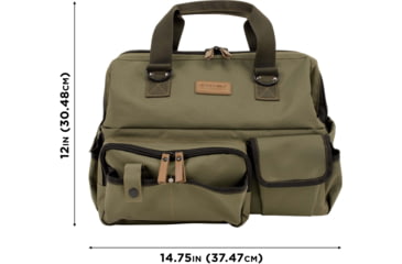 Image of Allen Triumph Ripstop Range Bag and Handgun Mat, Olive Green, 14.75 in x 10 in x 12 in, 8329
