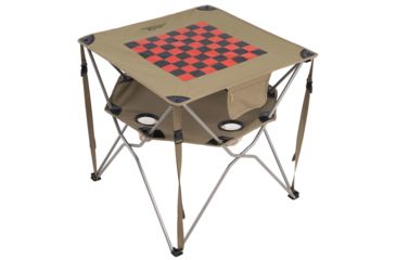 Image of ALPS Mountaineering Eclipse Table with Checkerboard Top, 27 x 27 x 26 inches, Khaki, 8360114