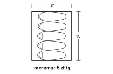 Image of ALPS Mountaineering Meramac 5 ZF FG Tent, Blue/Tan, 5521018ZF