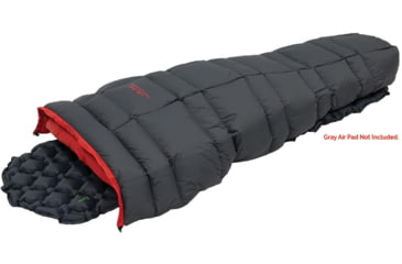 Image of ALPS Mountaineering Pinnacle Lightweight Quilt, Charcoal/Red, 4990444