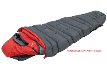 Image of ALPS Mountaineering Pinnacle Lightweight Quilt, Charcoal/Red, 4990444