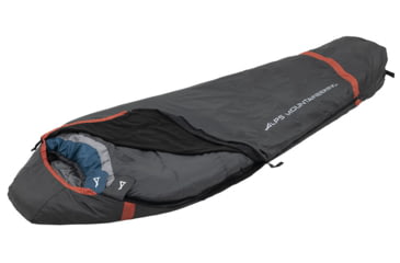 Image of ALPS Mountaineering Wisp Sleeping Bag, Charcoal/Red, 4900042