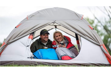 Image of ALPS Mountaineering Zenith +30 Degrees Sleeping Bag, Long, Gray/Red, 4302642