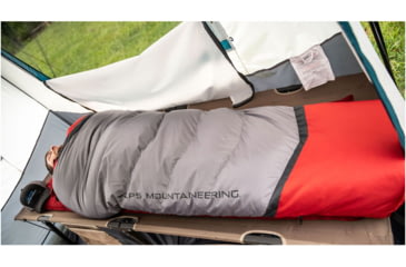 Image of ALPS Mountaineering Zenith +30 Degrees Sleeping Bag, Long, Gray/Red, 4302642