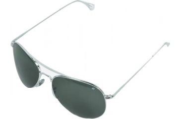 Image of AO II 8-Base Sunglasses, Silver, Wire Spatula, Gray Poly Lens, 52mm, Small S-CCP-WS-52