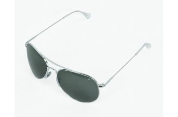 Image of AO II 8-Base Sunglasses, Silver, Wire Spatula, Grey Lenses, 58mm, Polarized S-CCGPP-WS-58