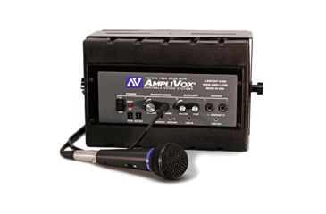 Image of AmpliVox Mity Box Amplified Speaker with Wired Mic, Black, SS1230
