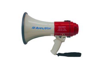 Image of AmpliVox Mity-Meg 15 Watt Dynamic Megaphone, Red, White, S601R