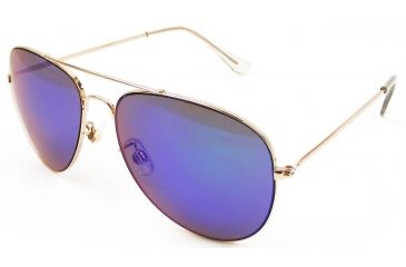 Image of Anarchy Air Boss Sunglasses, Shiny gun Frame, Smoke w Blue Mirror Lens, 10217452.QTM