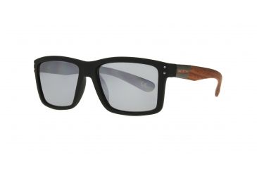 Image of Anarchy Ari Sunglasses, Matte Wood Frame, Smoke with Silver Mirror Lens, 10237499.QTM