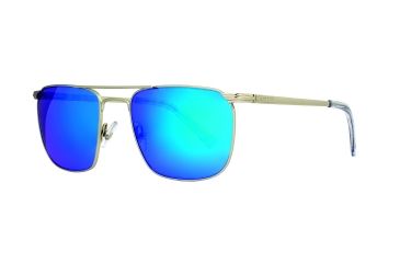 Image of Anarchy Hundo Sunglasses, Matte silver Frame, Smoke with Blue Mirror Lens, 10223764.QTM