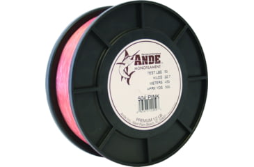 Image of Ande Line Premium Mono Line 1/2lb Spool 50lb 500yd Pink, A12-50P